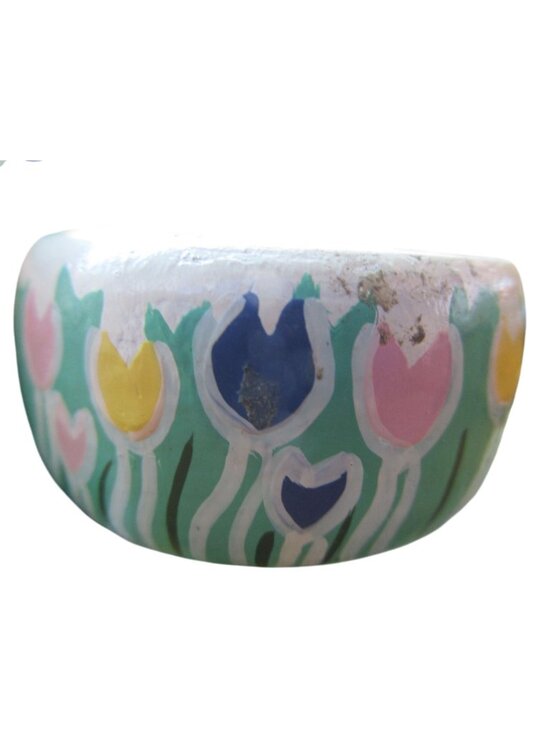 Vintage Painted Wood Easter Bunny Rabbit Tulip Napkin Rings Ten GUC - Picture 12 of 16